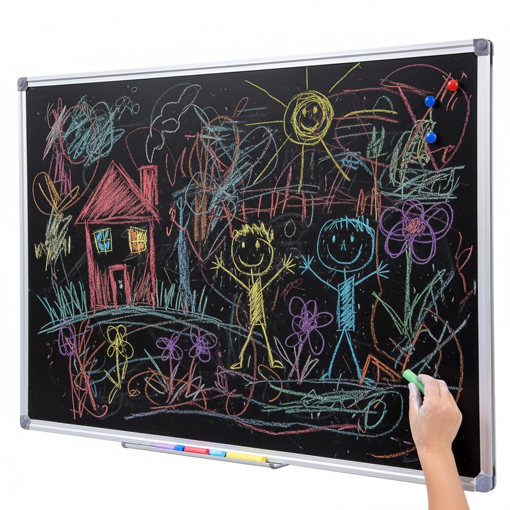 36 x 48 Inch School Large Black Chalkboard for Wall, Hanging