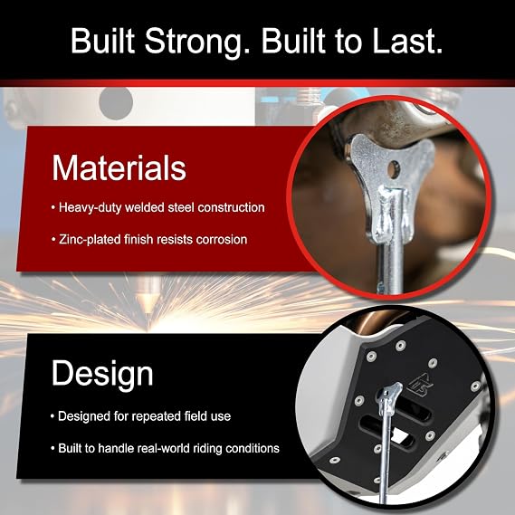 Tusk MotoCrutch Motorcycle Stand Adjustable Kickstand Support (1119 in), Zinc-Plated Heavy-Duty Steel