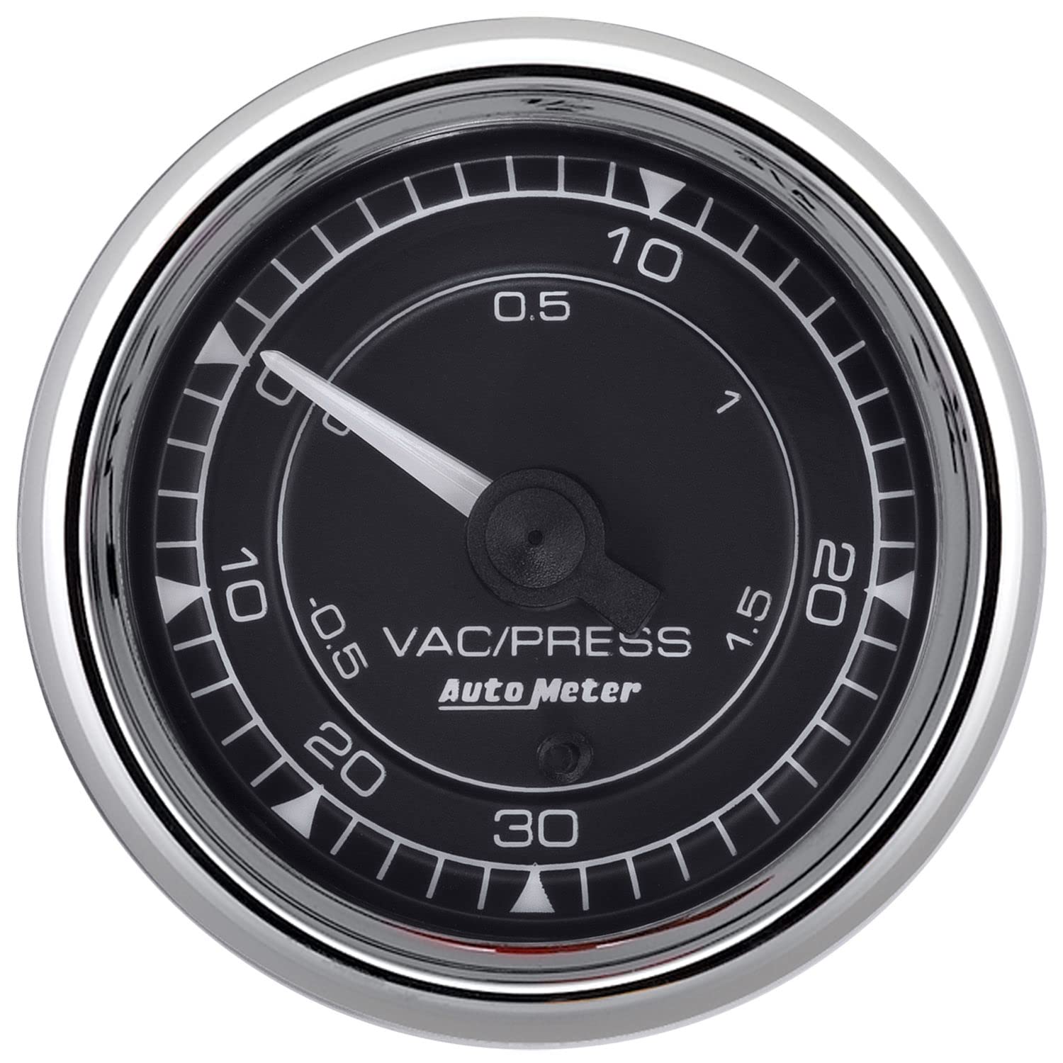 AUTO Meter Auto Meter 9759 VAC/Boost Gauge, 30INHG-30PSI, Digital Stepper, Chrono Chrome
