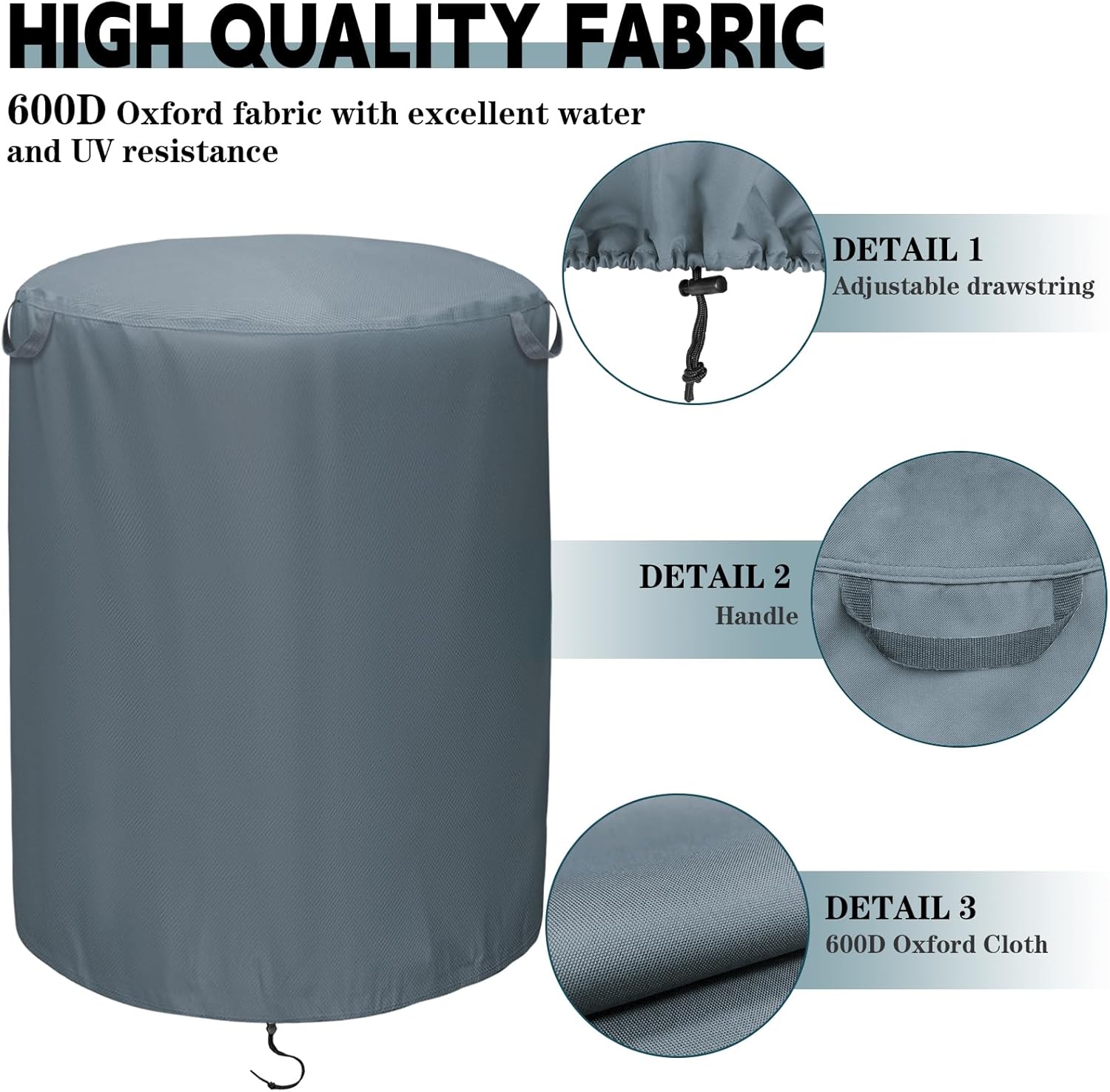 Woodchipper Shredder Mulcher Cover 33" x 45" Electric Leaf Mulcher Cover Shredder Protection (Grey)