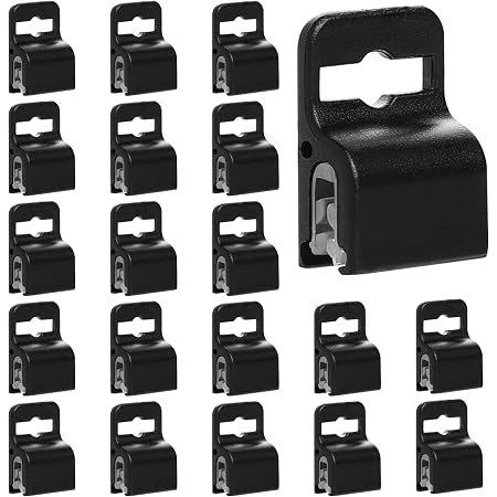 20 Pcs Black Gripper Card Holder Clamps Swipe Card Holder...
