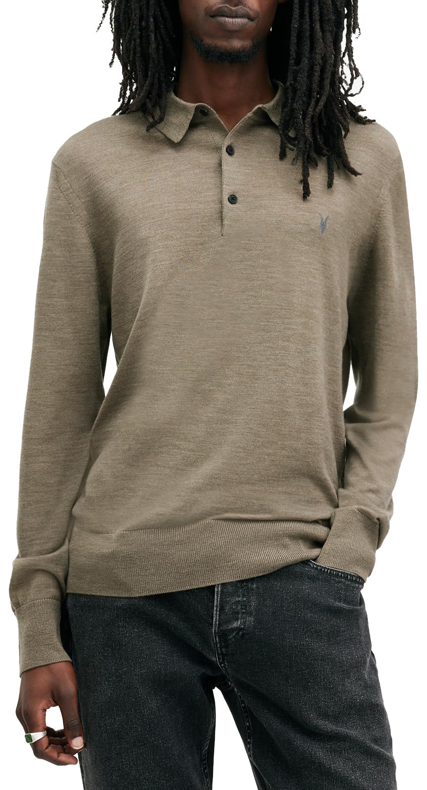 Mens Mode Merino Long Sleeve Polo