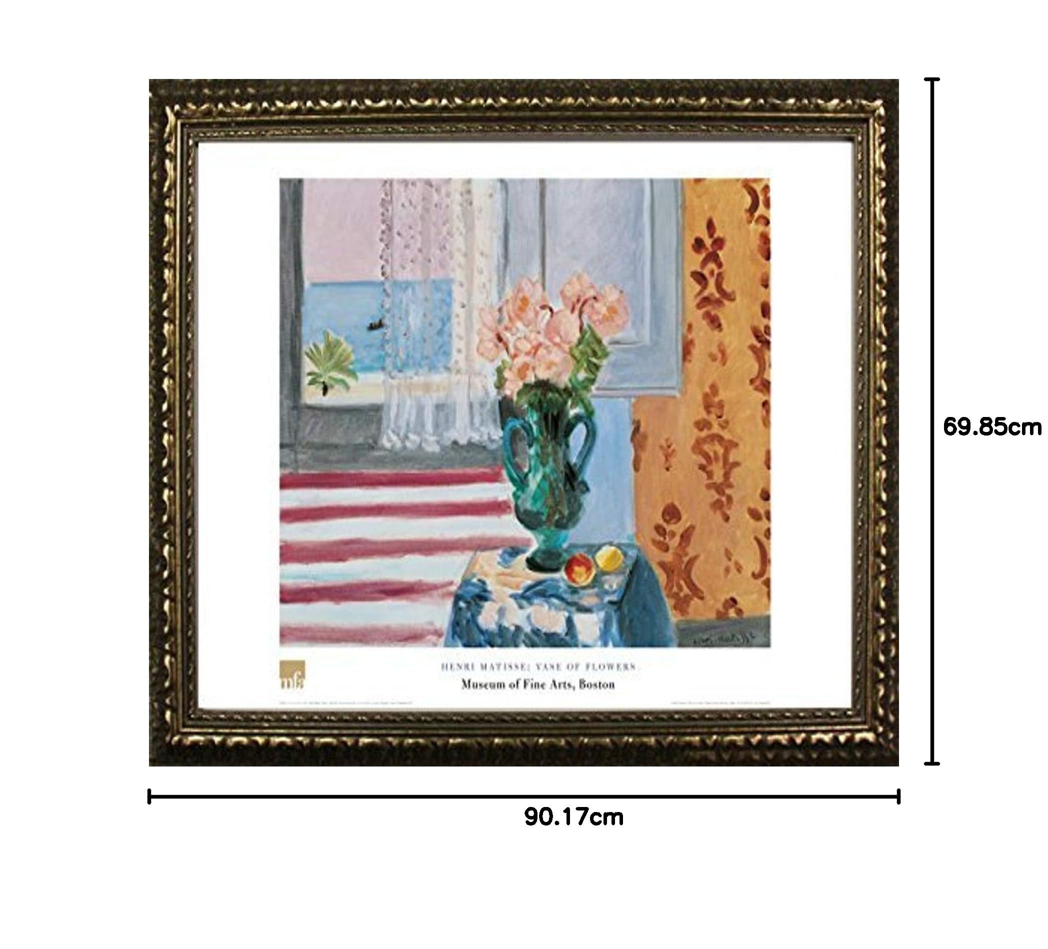 H. More 油彩画 花瓶の花 H. More 油彩画 花瓶の花