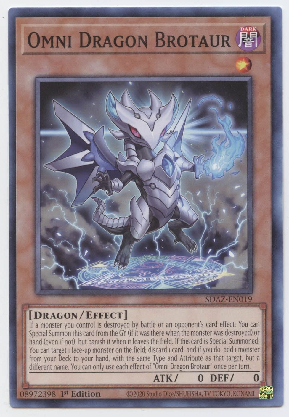 Amazon.com: Yu-Gi-Oh! Omni Dragon Brotaur - SDAZ-EN019 - Common