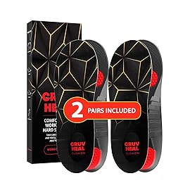 2 Pairs of Work Pro Comfort Insoles - Foot Pain Relief - Cushioning and Shock Absorption - Work Boot Insoles for Men Women - Non-Slip Anti Fatigue Inserts (M, 2-Pairs-Black)