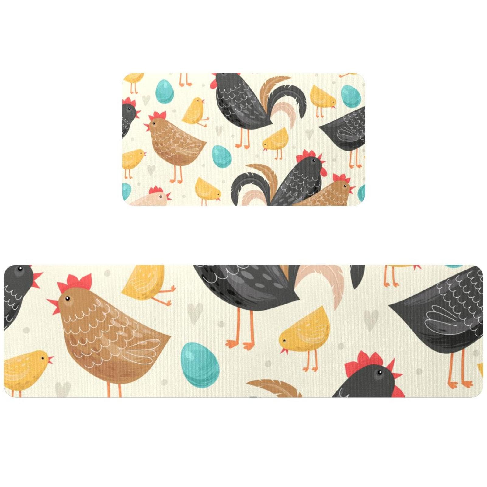 Tapis de cuisine motif coq pour une ambiance chaleureuse en buanderie