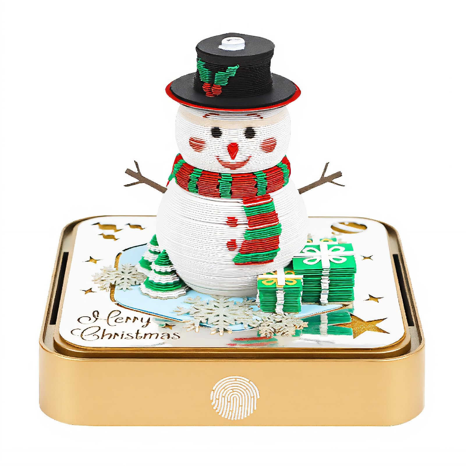 VBESTLIFE 3D -Kalender 2026, Snowman Time Stück Schreibtisch Kalender, Reißen Sie 3D -Memo -Pad, Papierskulptur Kreativer Notizblock für Geburtstags Weihnachtsgeschenke
