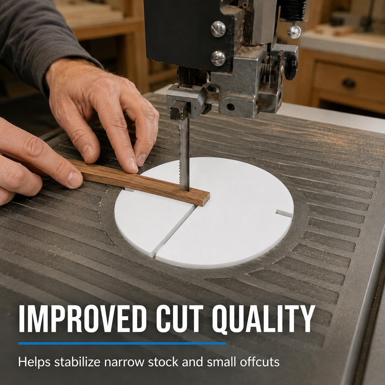 Bandsaw Table Insert for Craftsman 12" Band Saw – Zero Clearance Throat Plate | Reduces Tear-Out | Precision Cutting Support | Easy Drop-in Installation