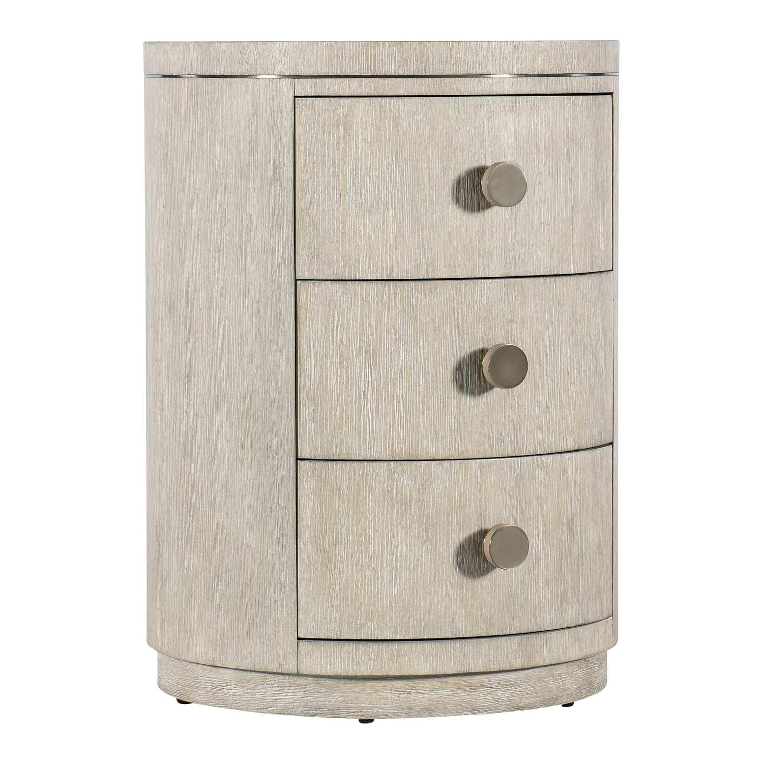 Hooker Furniture Modern Mood Round Wood Nightstand in Natural