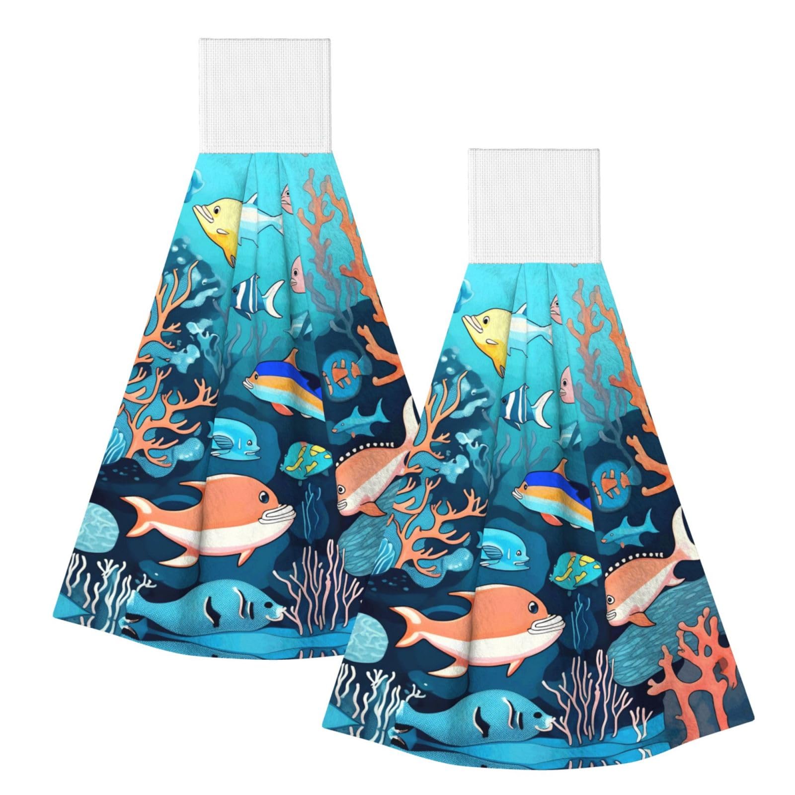 Submarine dolphins Highly Absorbent Dish Towels Soft Coral Fleece Wipe