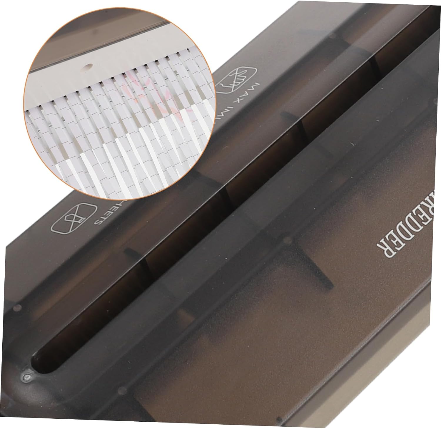 SHINEOFI Portable Manual Paper Shredder Desktop Shredder with Crank Sturdy PP and Steel Build for Home and Office Quiet Strip Cutting Tool for Documents Privacy Protection Space-Saving