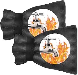Outdoor Faucet Covers for Winter Freeze Protection, 2 Pack 8.8" H X 5.9" W Outside Winterize Insulation Hose Bib Water Spigot Cover Winter Insulated Outdoor Sock Faucet Cover for Cold Weather