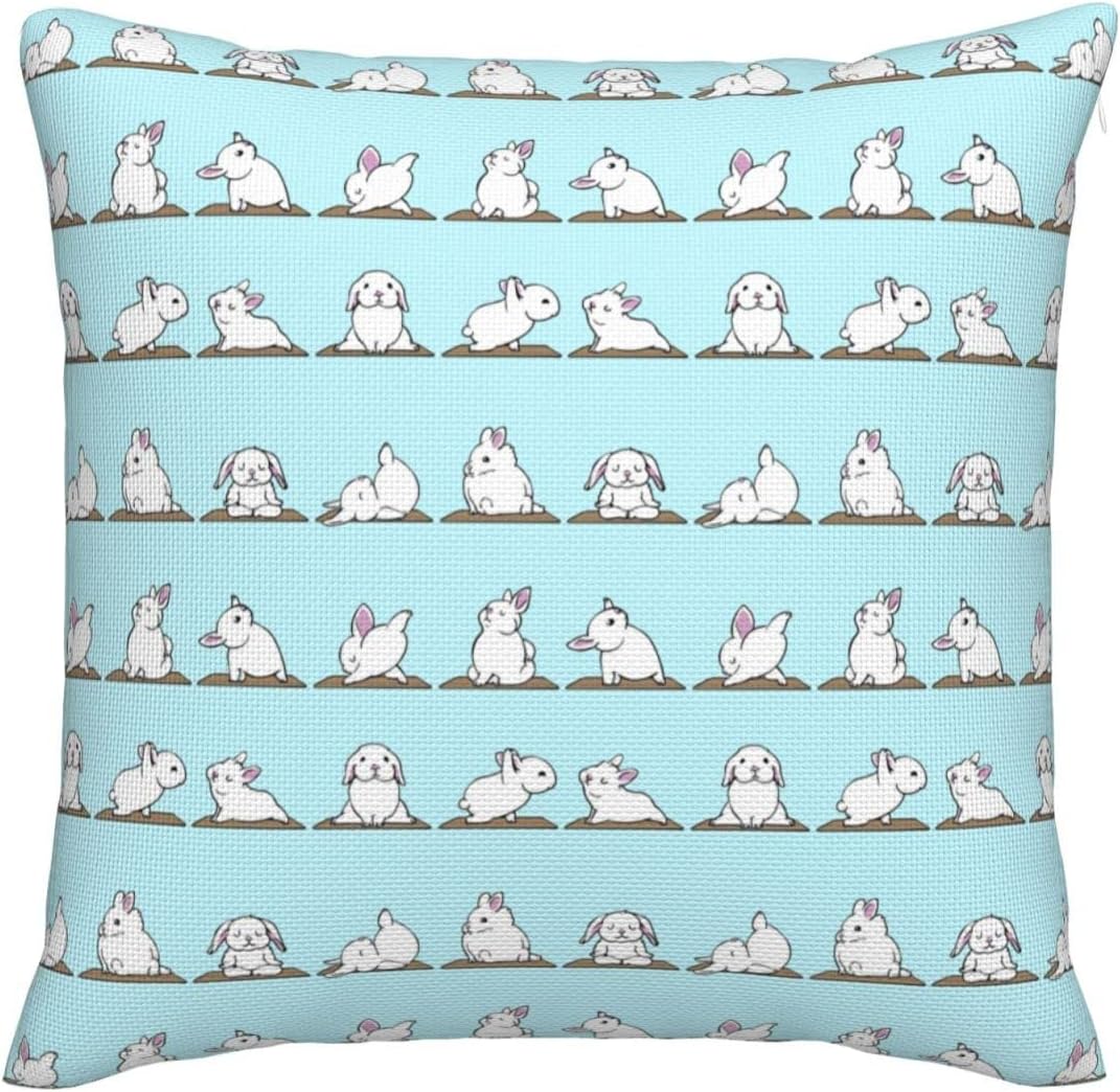 赤ちゃん ヨガ 45 45cm おしゃれ おもしろ かわいい ゆるい カバー クッション シュール シンプル リネン 北欧 正方形 白 綿100 面白い 半額sale おもしろ