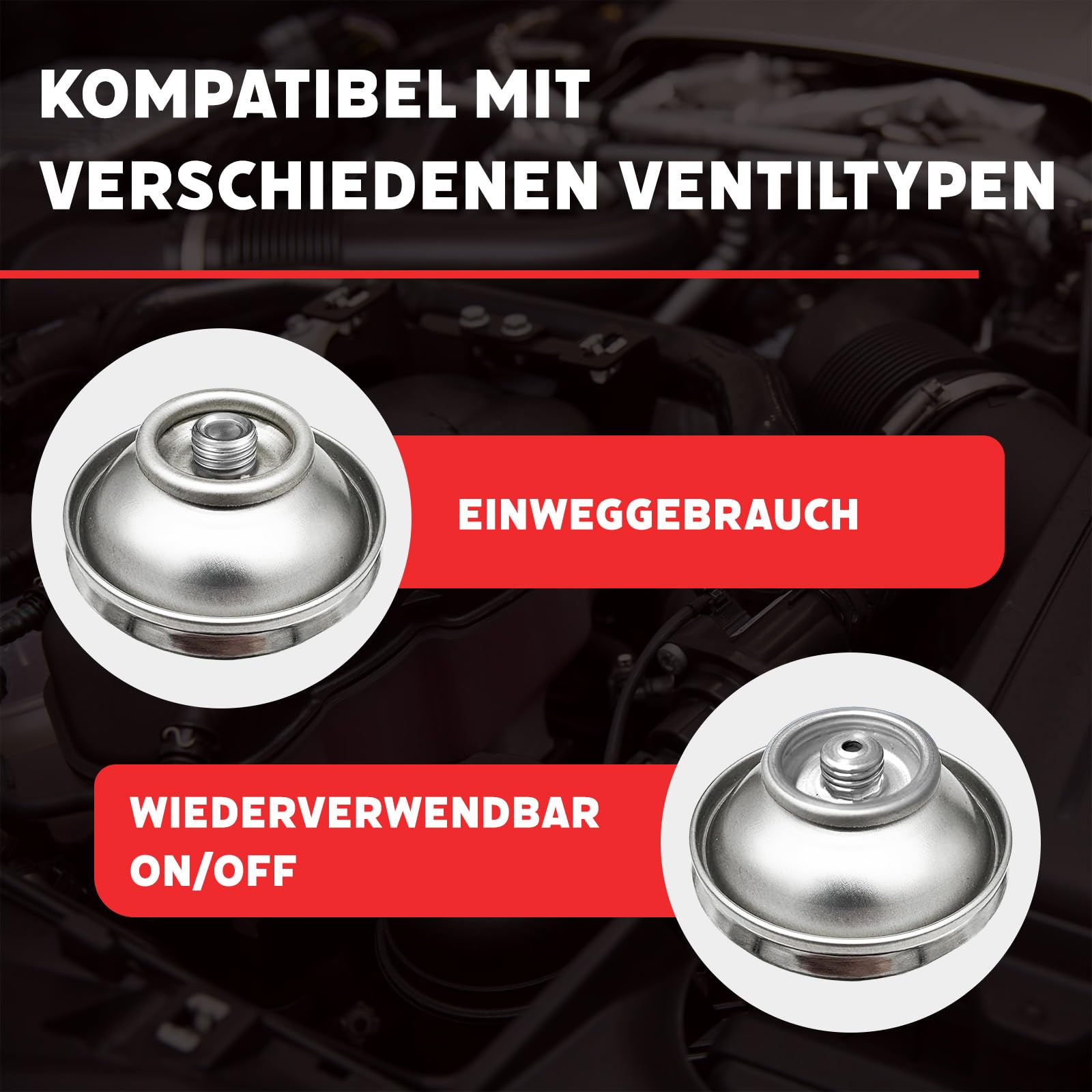 5in1 - Kältemittel R134a + Schlauch, 2X 235 g für Auto Klimaanlage mit Öl, Dichtungsmittel, UV-Farbstoff, Trocknungsmittel - Schützt den Kompressor