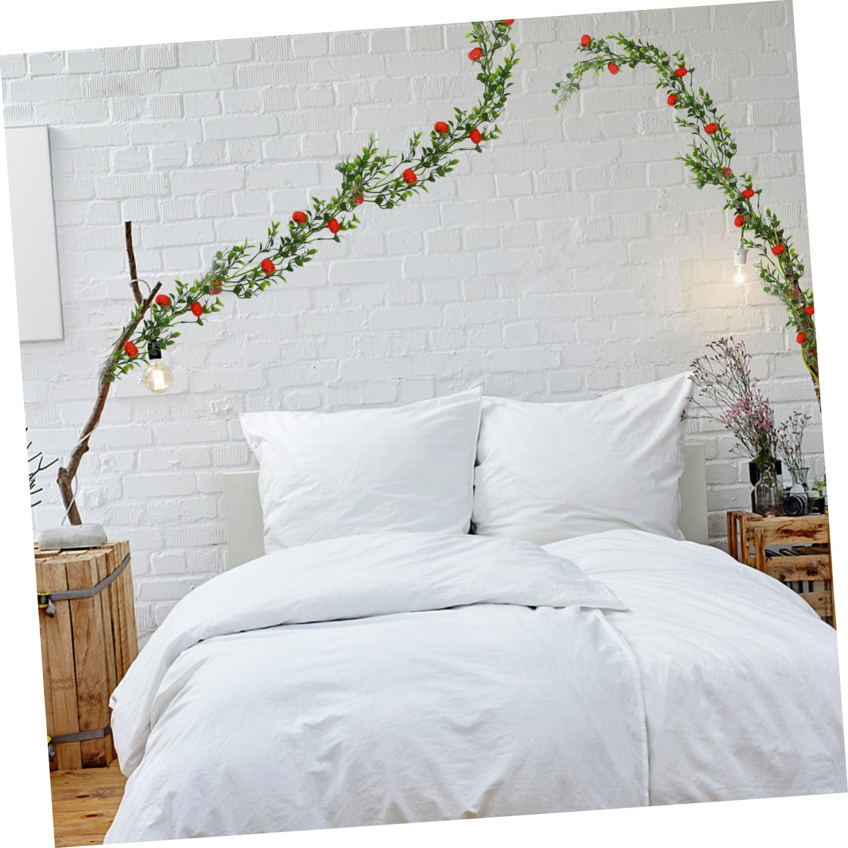 PRETYZOOM 3stücke Künstliche Obstgirlande Mit Orangefarbenen Früchten Und Grünem Dekoration Für Tür Und Garten Pflegeleichte Faux Greenery Für Innen Und Außenbereiche