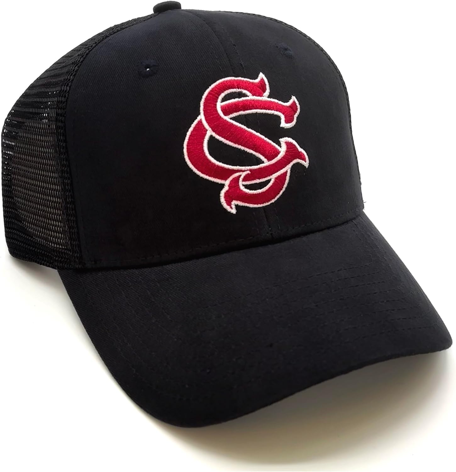 Officially Licensed South Carolina Baseball Hat Classic Team Logo Black Mesh Trucker Adjustable Snapback Gamecocks University Sports Cap