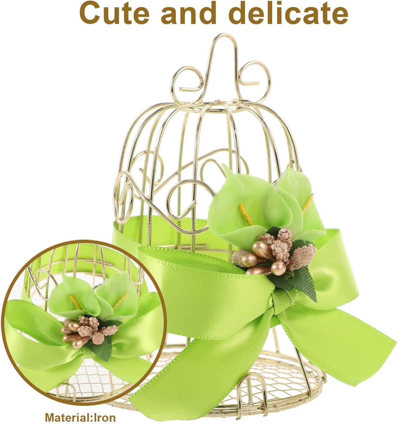 Xmas Birdcage Candy Box Metal Wedding Party Favors Storage Container image 3