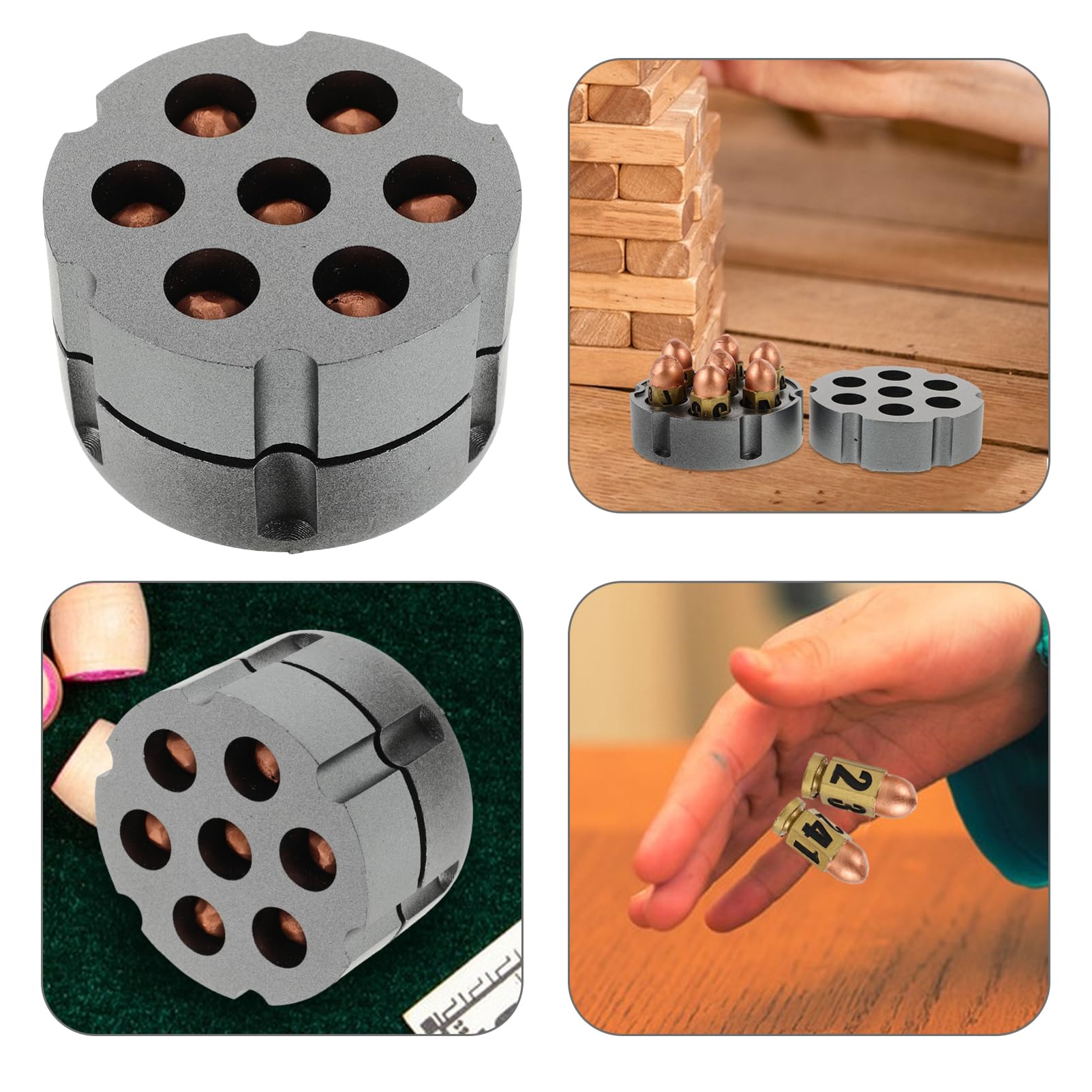 VICASKY Set de Dés de Rôle en Résine avec Base, Chiffres Lisibles, Surface Lisse, 1 Lot pour Jeux de Société et Soirées