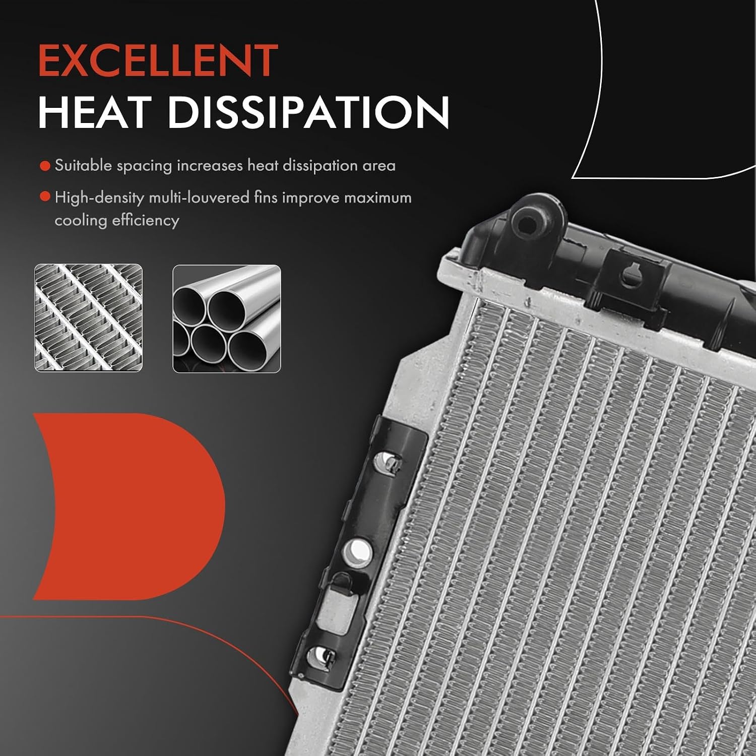 A-Premium Engine Coolant Radiator with Transmission Oil Cooler Compatible with Chevrolet Optra 2004-2010 & Suzuki Forenza 2004-2008 Reno 2.0L, Replace# 1770085Z00, 1770085Z01