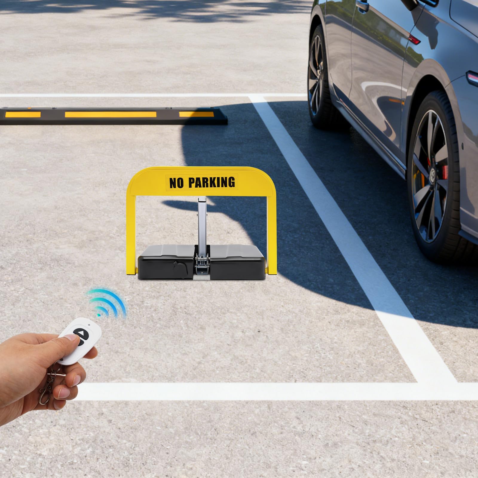 Blocco parcheggio pieghevole con telecomando, portata 15 m | Serratura elettronica per parcheggio auto, telecomando, blocco parcheggio auto, blocco parcheggio, IP67