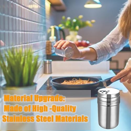 Miniatura 7 de EZYoutdoor Juego de 6 cocteleras de especias de acero inoxidable, kit de especias para campamento con bolsa de viaje, salero y pimentero, para sal,