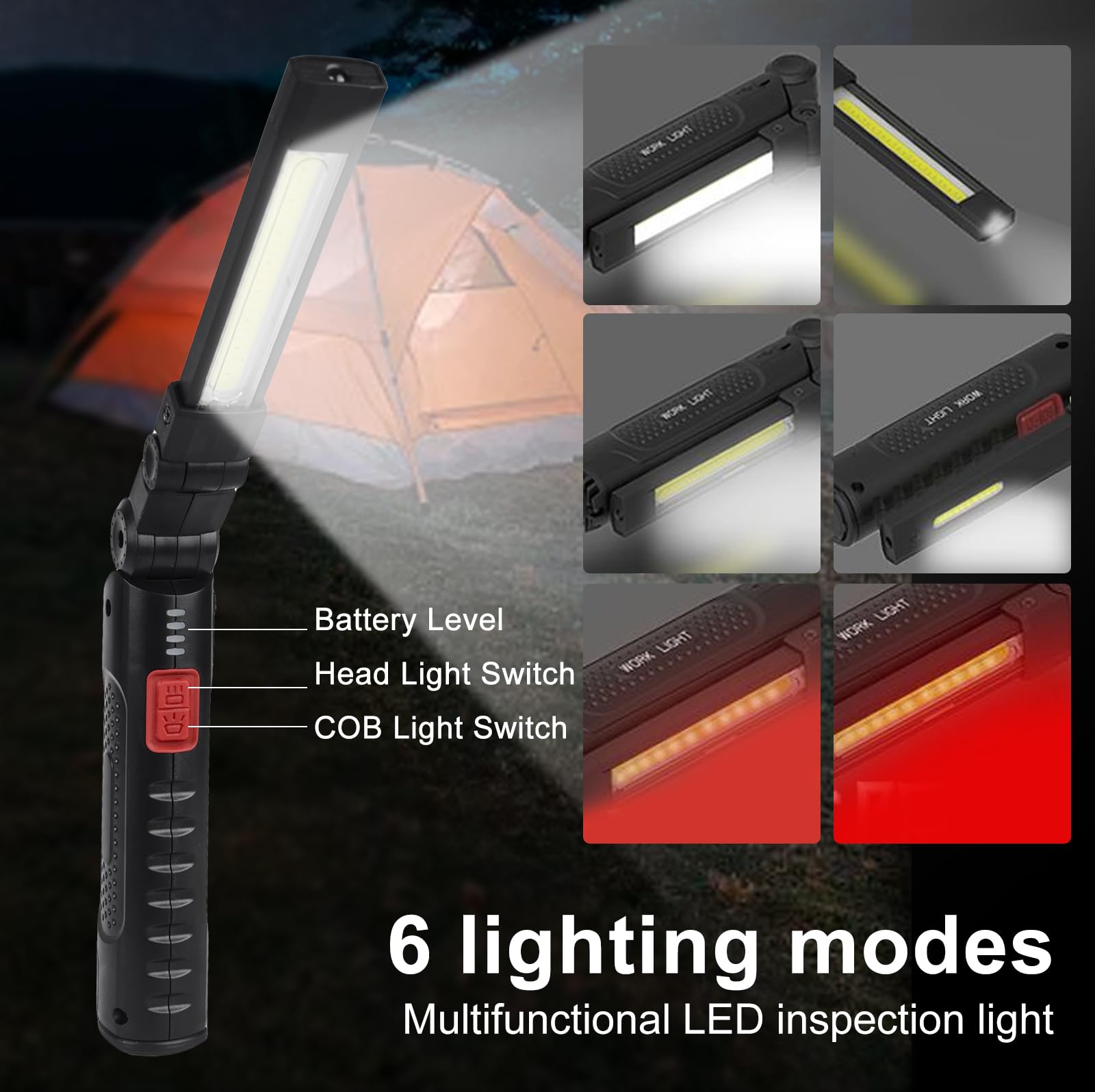 AXFEE LED Arbeitsleuchte - USB-C Aufladbar Mit Magnet