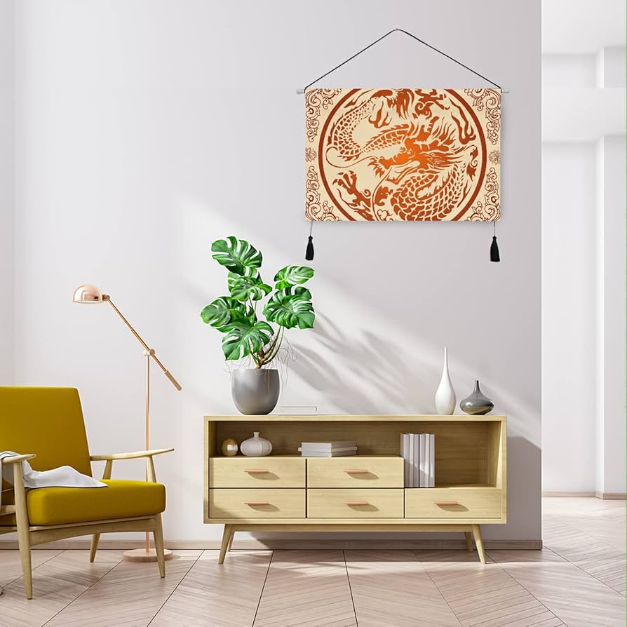 龍タペストリーと掛け軸台コンパクトセット Amazon.co.jp: タペストリー 掛け軸 中華風 竜柄 おしゃれ