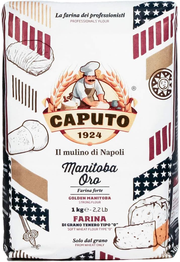 Mulino Caputo Manitoba Oro Tipo 0 Flour - 1-Kilo Bag (Pack of 4)