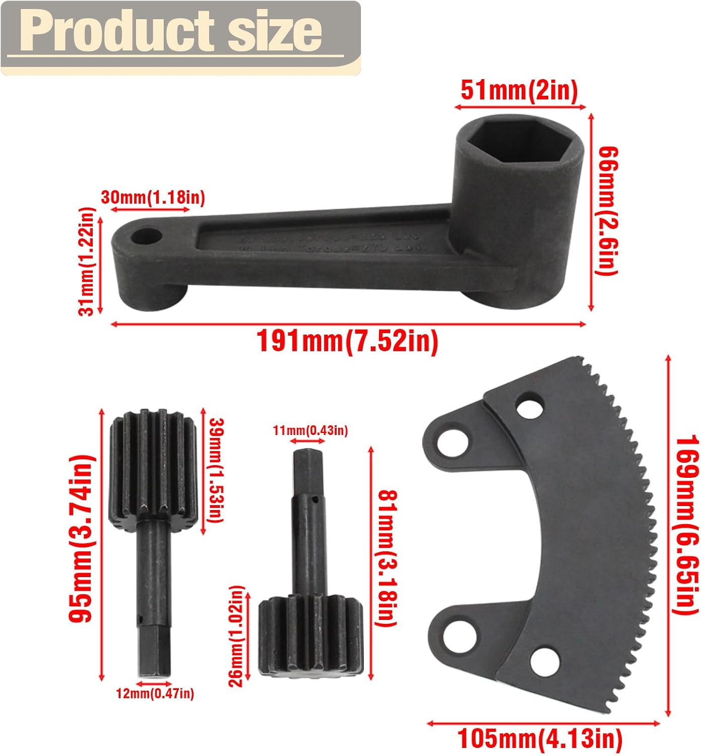 000133 Torque Multiplier Leverage Tool Remove Install 36mm Axle Nut and Flywheel Gland Nut for Classic Vw Bug/Volkswagen Beetle