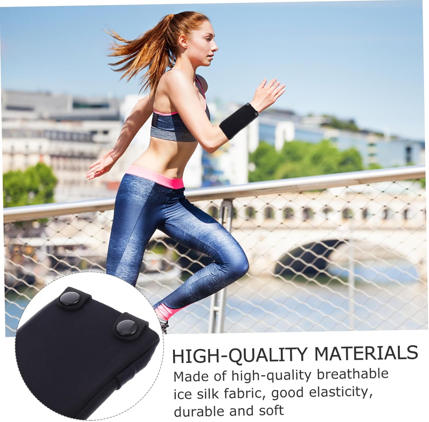 DOITOOL 3pcs Wrist Bag for Cycling Mobile Phone Arm Pouch Lightweight Sports Accessory Earphone Outlet for Running and Outdoor Activities