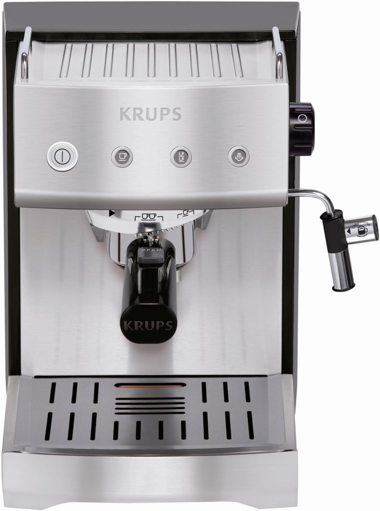 KRUPS XP5280 Pump Espresso Machine with KRUPS Precise Tamp Technology and Stainless Steel Housing, Silver