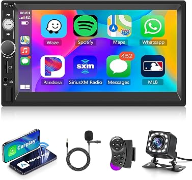 Rimoody Double Din Wireless Carplay Android Auto Car Stereo 2 Din