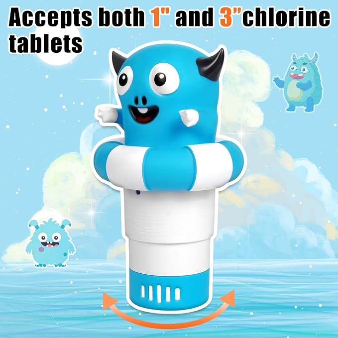 Dosificador flotante de cloro para piscina enrollable miniatura 4