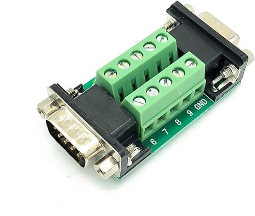 Miniatura 3 de DB9 Female and Male Connector in One Breakout Board,RS232/RS485/CAN/RS422 with DB9 Connector to Terminal Board Signal Module(2pcsDB9 Female/Male)