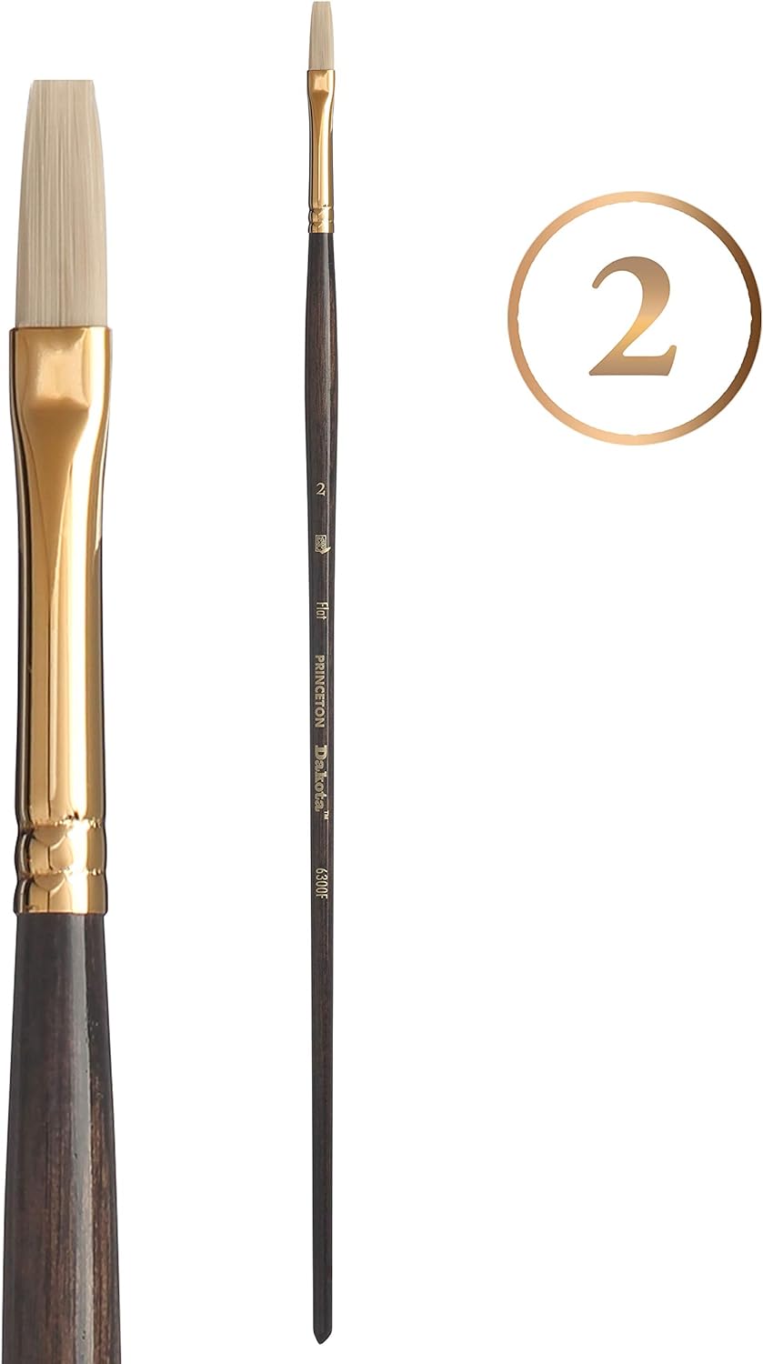 Princeton Dakota Paintbrush, Size 2, Dark Brown