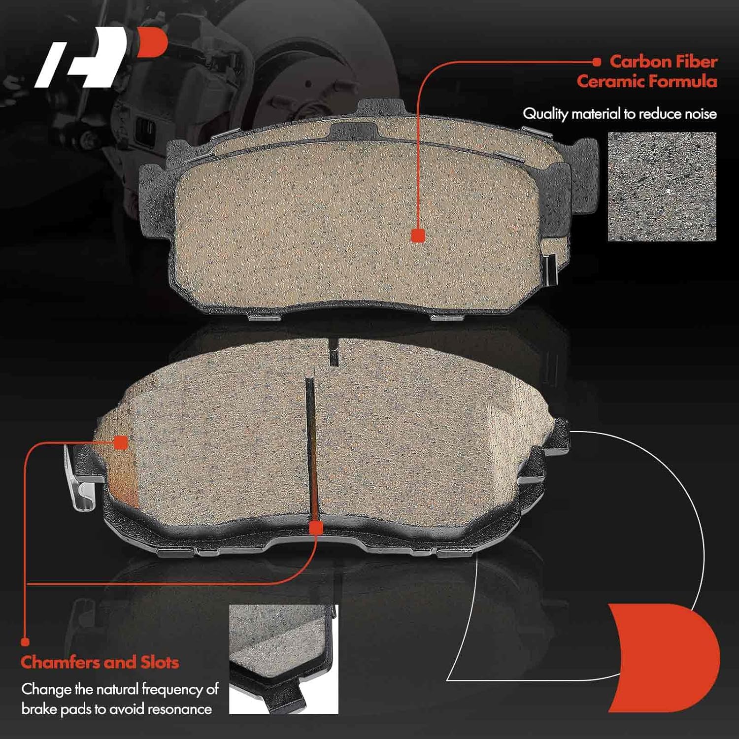 A-Premium Front and Rear Ceramic Brake Pads Set Compatible with Nissan and Infiniti Models - Altima 1993-2001, Maxima 1991-1999, Sentra 2000-2001, G20 1999-2001, I30, with Hardware, 8-Pack