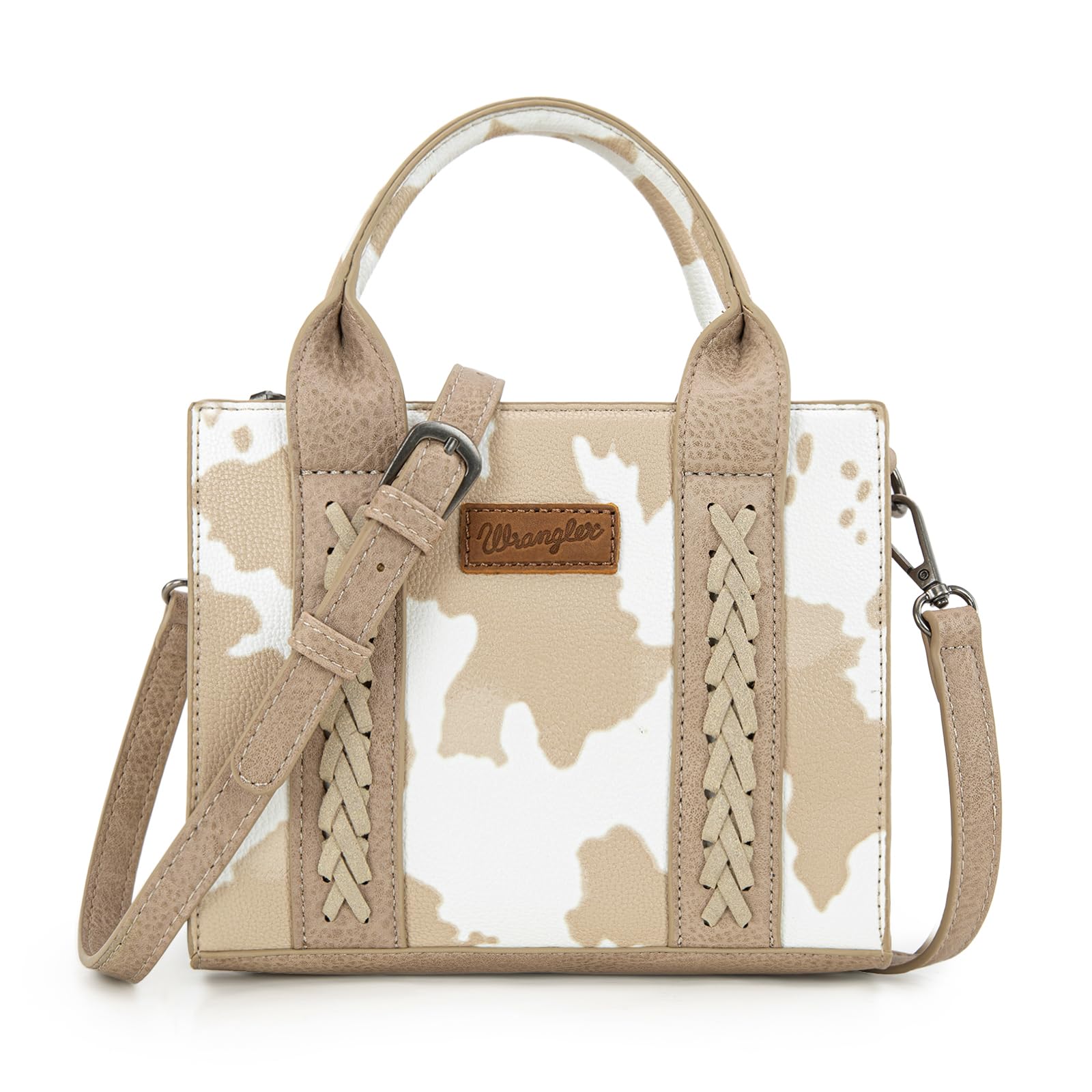 Wrangler Mini Tote Bag for Women Cow Print Western Crossbody Purse