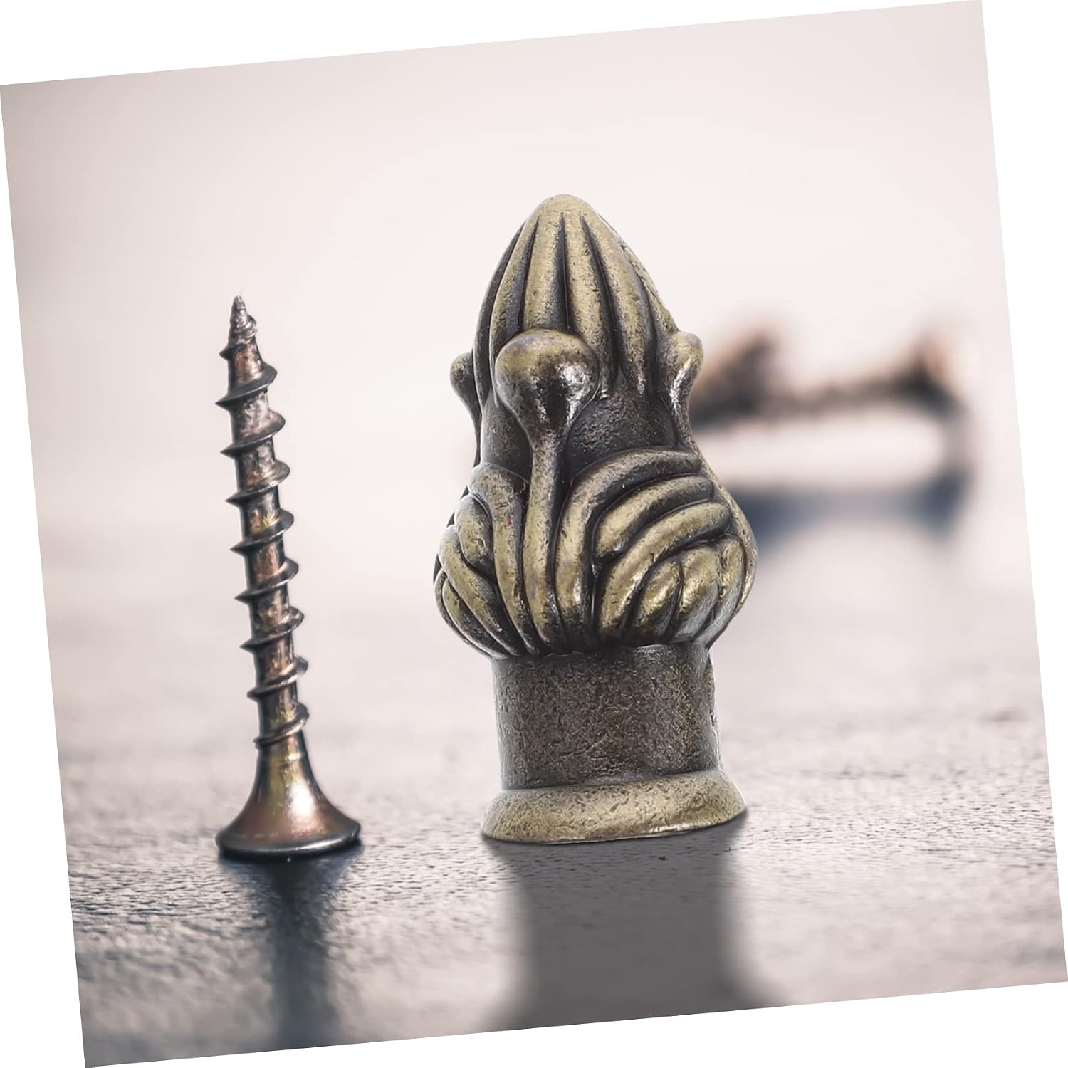 UPKOCH 6pcs Antique Bronze Lamp Finials Vintage Knobs for Lampshades Decorative Finial Caps for Table and Floor Lamps Resistant Lighting Accessories