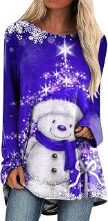 Comfy Nice Long Sleeve Long Xmas Sweatshrit Pub Animal Round Nec Fitted Pullover