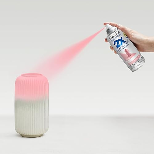 Miniatura 6 de Rust-Oleum Painter's Touch 2X Ultra Cover 249063 - Pintura en aerosol, 12 oz, rosado claro satinado (Satin Sweet Pea), 1 unidad