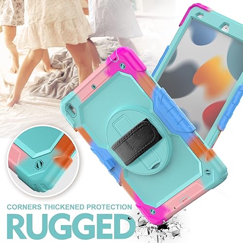 Miniatura 7 de BLOSOMEET Funda para iPad de 9 generación de 10.2 pulgadas 20212020 para niños con protector de pantalla de vidrio templado  Funda para iPad de 87