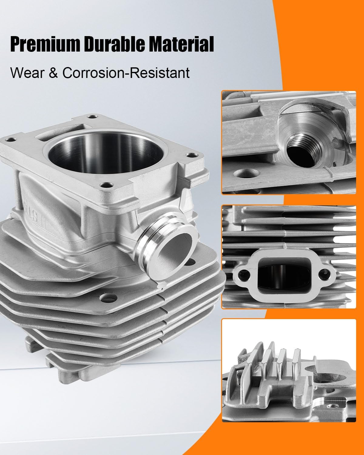 56MM Cylinder Piston Gasket Kit with Gaskets and Spark Plug Compatible with STIHL MS661 MS661C Chainsaws Replace 1144-020-1200 1144-020-1200 C-M 11440201200 C-M