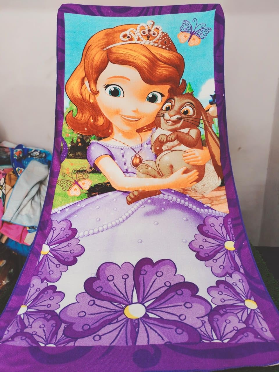 SAI-Enterprises Soft Bath Towel for Girls/Boys/Kids in multicolor 60 cm x 120 cm (Sophia)