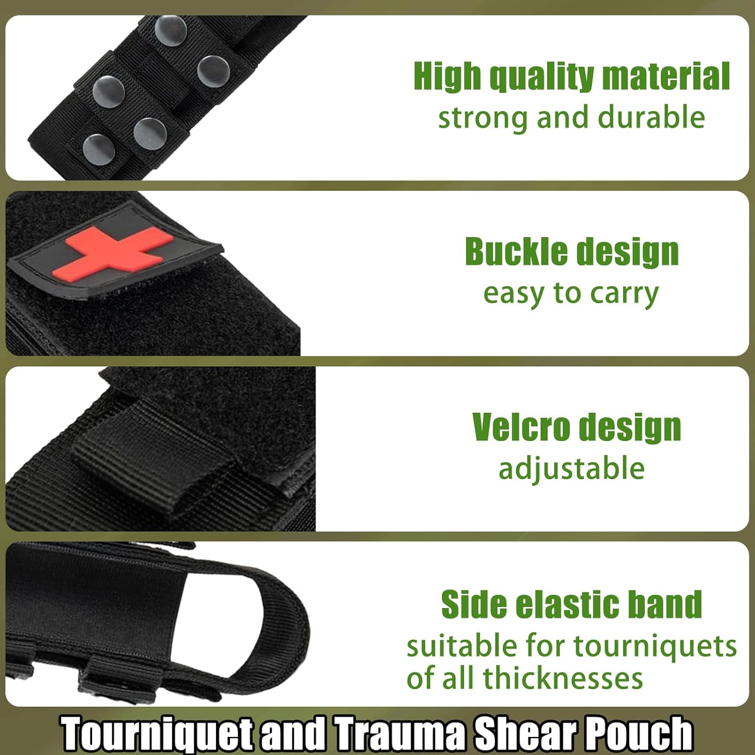 Tactical Molle Tourniquet Holder, Tourniquet Pouch, Nylon, Water-Resistant, for Outdoor Sports, Camping, Hiking, Climbing, First Aid, Emergency, EDC, Survival Gear, Police, Military, First Responders 5 71C5hUl78YL. AC SL1500