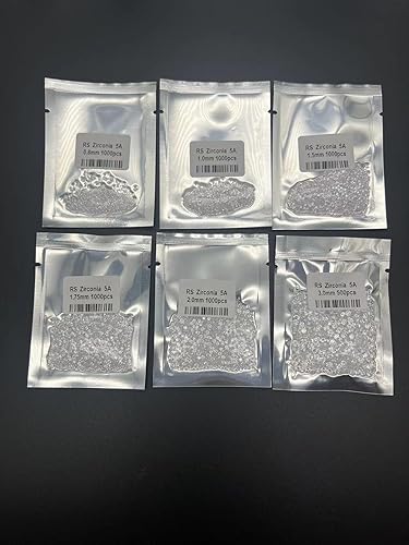 Miniatura 5 de 1000pcs 0.049 in blanco AAAAA redondo corte a máquina pequeña circonita cúbica suelta CZ piedra piedra sintética