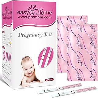 Easy@Home Pregnancy Test Strips Kit, 20 Pack Early Detection hCG Tests - Bulk Pregnancy Strips - Powered by Premom APP