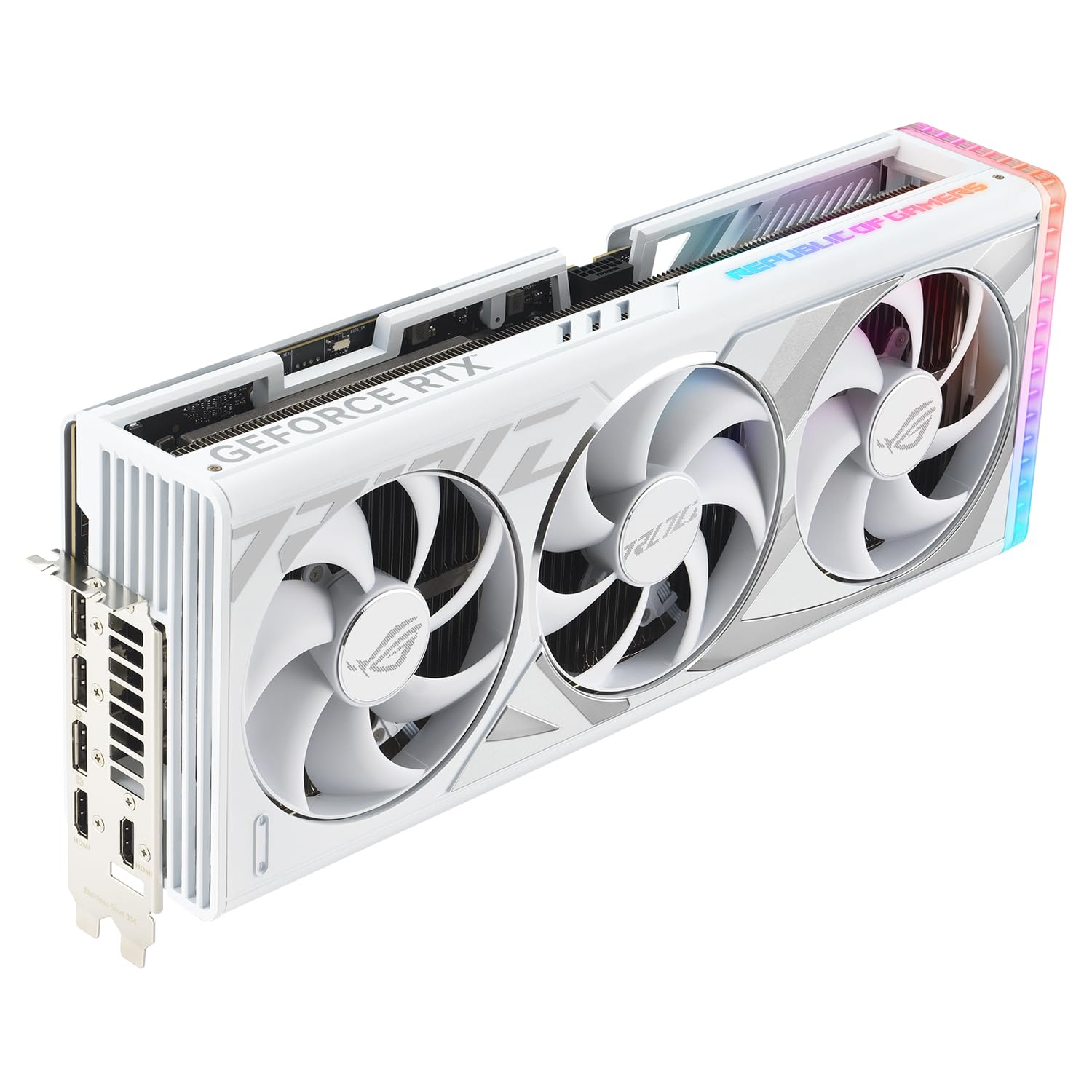 ASUS ROG Strix NVIDIA GeForce RTX 4080 SUPER OC Edition Scheda Grafica 16 GB GDDR6X, 256 Bit, PCIe 4.0, HDMI, DisplayPort, Bianco, ROG-STRIX-RTX4080S-O16G-WHITE