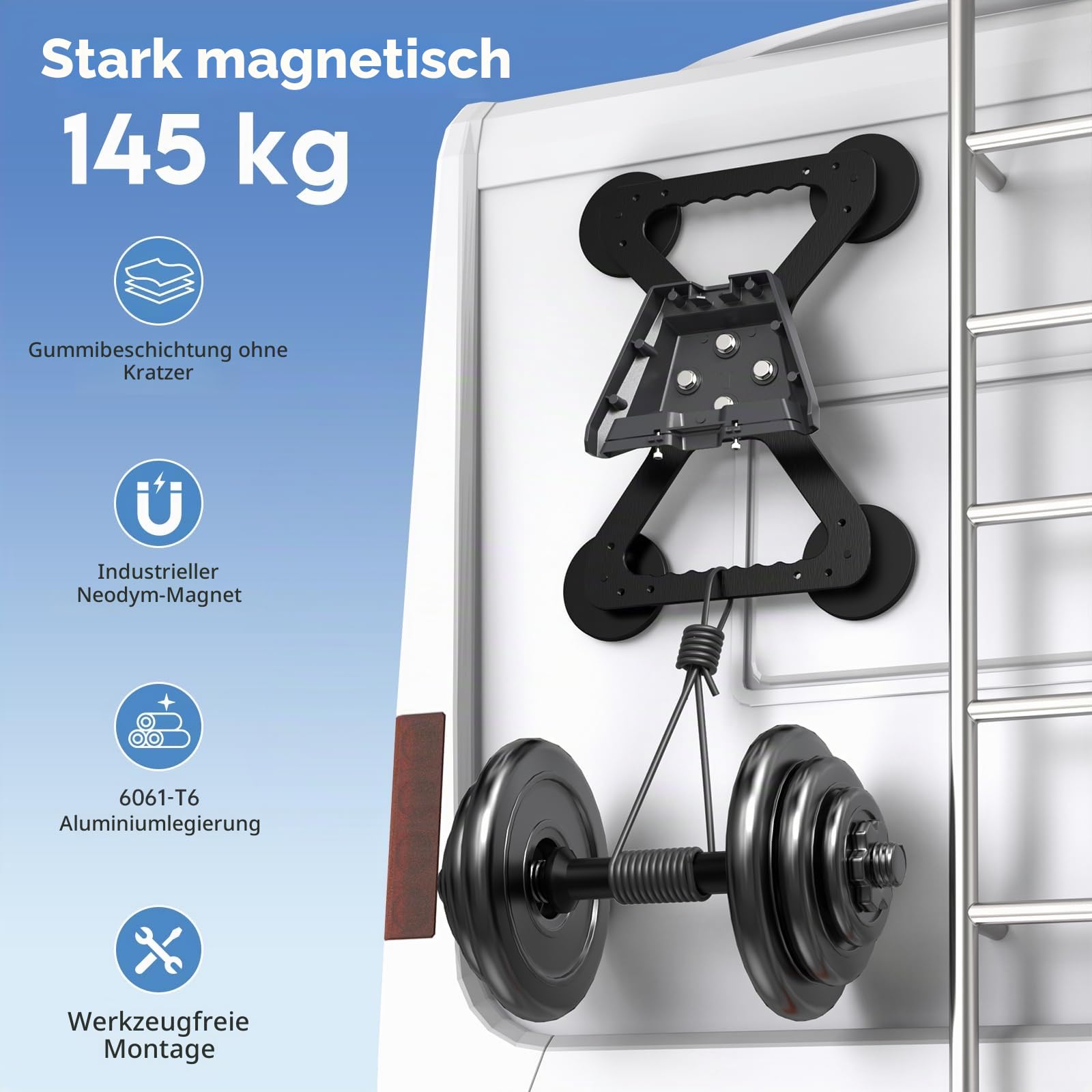 Starlink Magnethalterung für Starlink Standard 4/4X/V4 & Gen 3 | Rostfreie Starlink Masthalterung aus Edelstahl mit 12cm Wandabstand für V4 & Mini, Ideal für Wohnmobile, Dächer, Holz & Wände