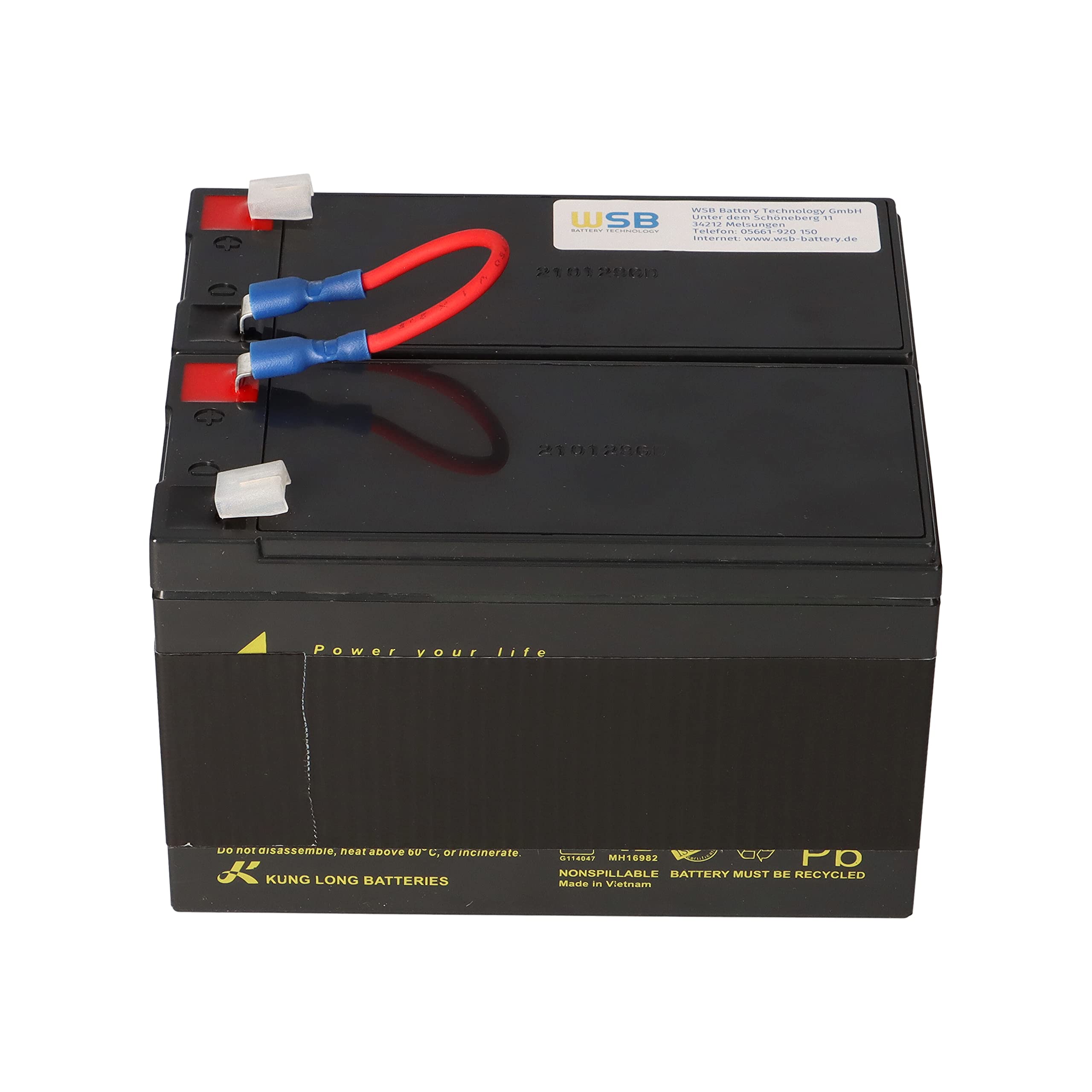 Akku Kompatibel APC Back UPS RS 1200 1500 Ersetzt RBC109 - Akku UPC - Langlebig - Wartungsfrei - Zuverlässig - Ersatzakku