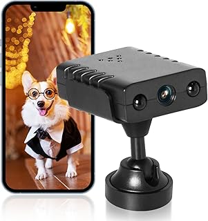 Hidden Camera WiFi Spy Camera, 2023 Upgraded Nanny Cam Security Surveillance Cameras for Home Office - Indoor Camera with Motion Detection Night Vision- with Battery